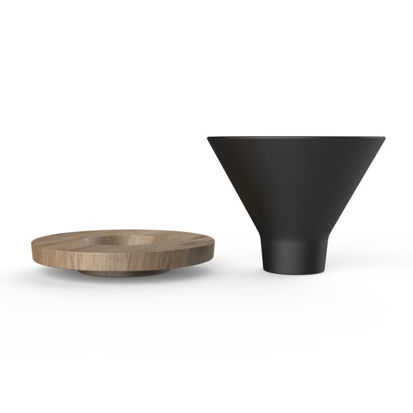 Пуровер керамічний DHPO Wooden Dripper - Зображення 4