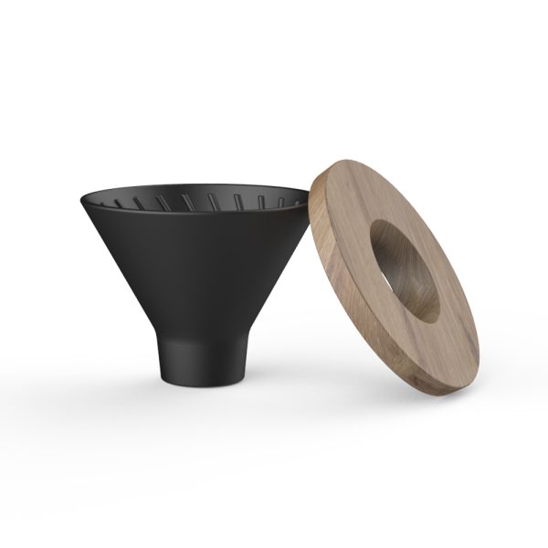 Пуровер керамічний DHPO Wooden Dripper - Зображення 2