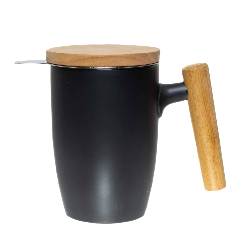 Чашка-заварник Wooden Brew Mug Light чорна