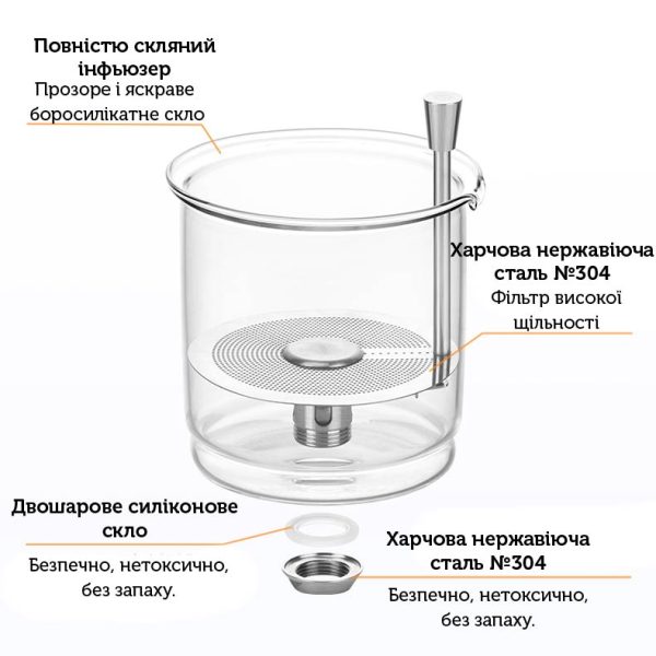 Чайник-заварник Bonston «Стокс» L, 550 мл - Зображення 4
