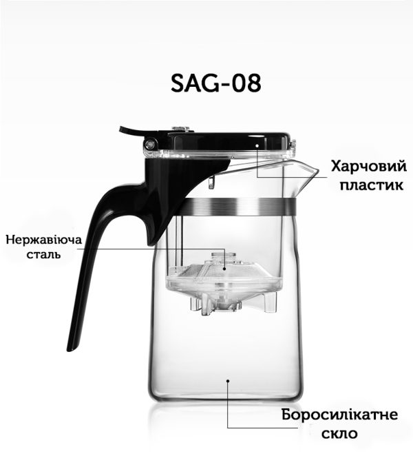 Чайник-заварник Sama Doyo SAG-08, 500 мл - Зображення 3
