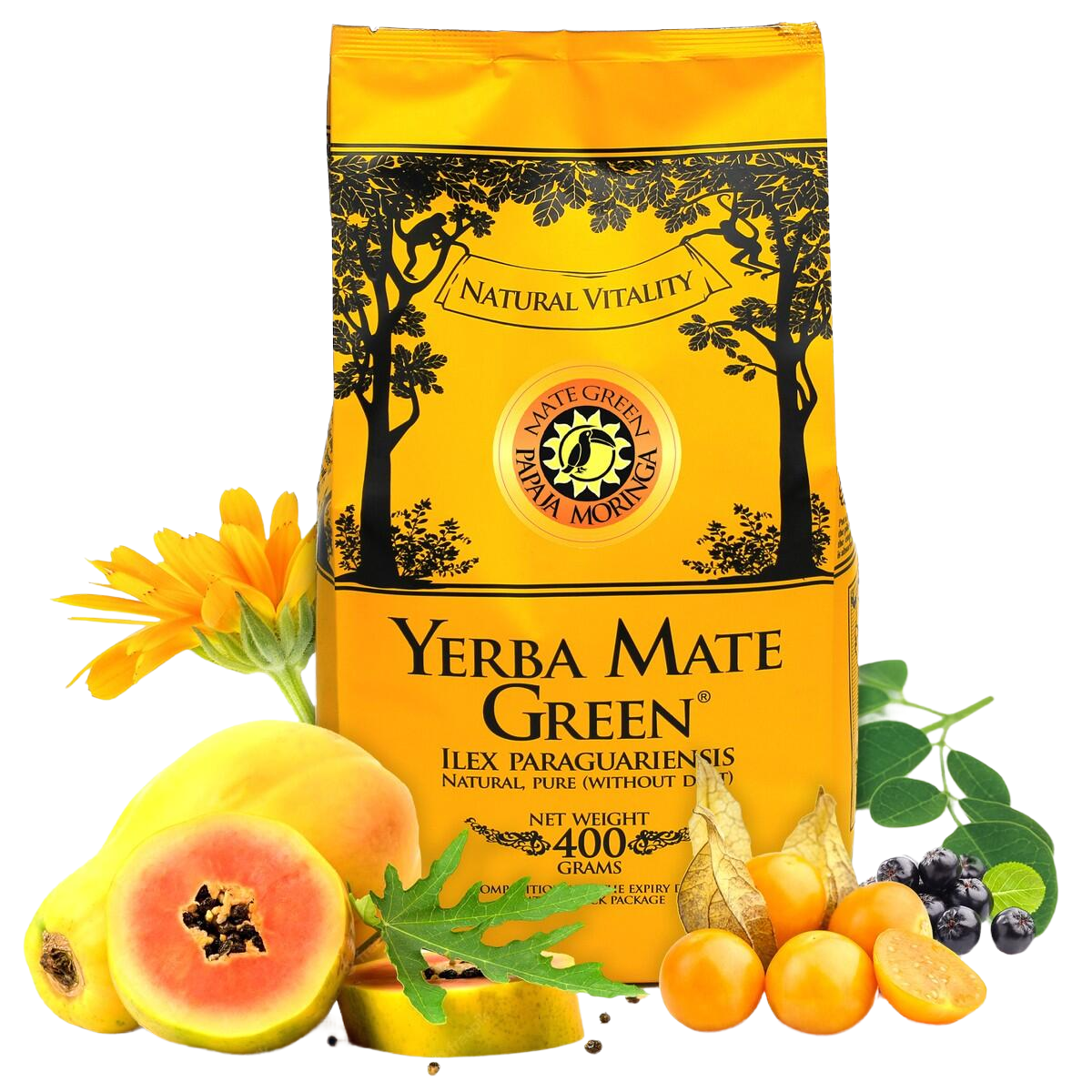 Йерба Мате Green PAPAJA MORINGA - 400 г