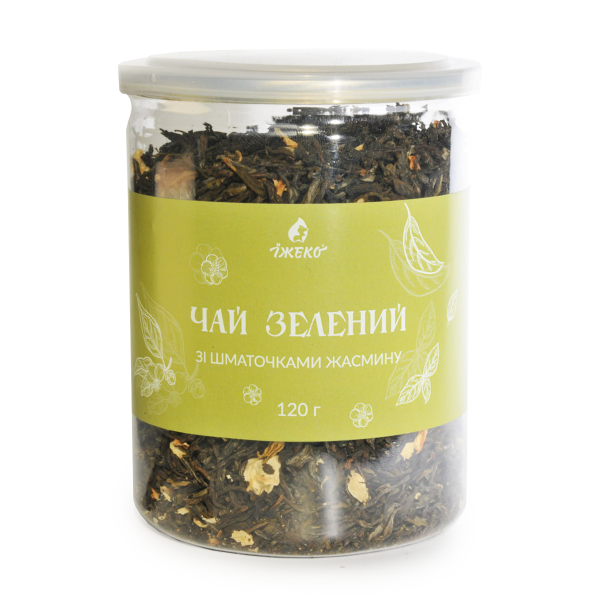 Чай зелений із шматочками жасміна 120 - гр