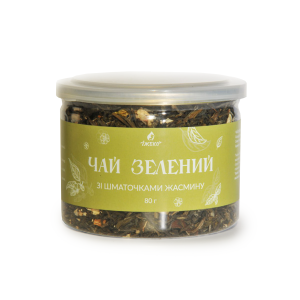 Чай зелений із шматочками жасміна "Їжеко" 80 - гр